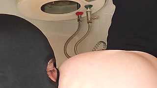 Toilet Slave Humiliation Ritual Part 1: Sweaty Pussy Licking, Foot Sucking, Fart Marathon on the Toilet