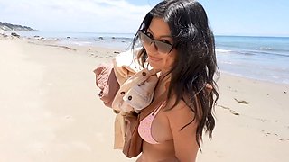 Brother's wife takes me to nude beach CHEATS on her husband - Cami Strella x