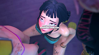 Squirt All Over My Face - Teen Dildo Double Penetration - 3D HENTAI