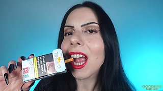 Watch Me Smoking and Worship My Face 6 - Ugly but Hot Lipstick