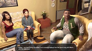 Sexy brunette with a big ass gets into some pc gameplay