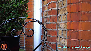 Teasing You While Smoking on Balcony