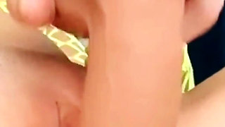 Solo Masturbation Wet Pussy Hot Blonde with Deep Penetration