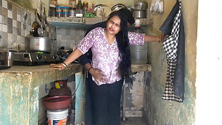 Horny Step Sister Caught in Kitchen - Step Bro Fucks Her Hard While Coo