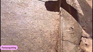 Risky Handjob on the Street in Naughty with an Eye on Erection!