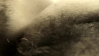 Bush Penetration Close-Up - Hairy Amateur Mature Girl POV