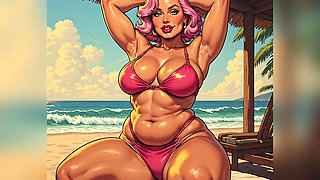 Tanned Beach Babes Ai Art
