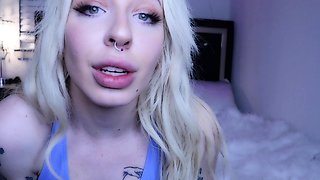 Busty blonde in foot fetish porn