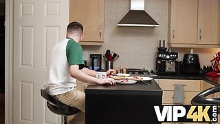 British cougar secretary seduces a younger guy