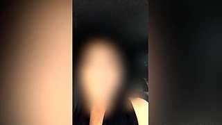 Slutty amateur flashing her big boobs in the backseat