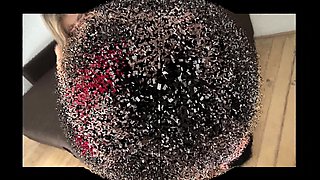 stinky nylon feet sniffing from sneakers