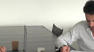 Rough Anal, DP and Double Facial Cumshot for Brunette Secretary