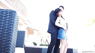 Beautiful doggy style penetration with an Asian doll Jade Kush