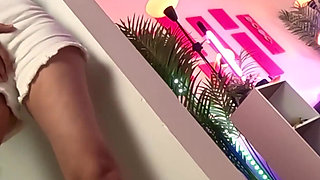 Amazing Stocking Fetish with Her Femboy with Amazing Scene!