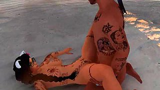 Beach Fun: Blowjob, Cowgirl  Big Tits Porn