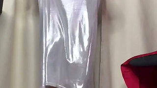 Teasing ass with silver dress 2