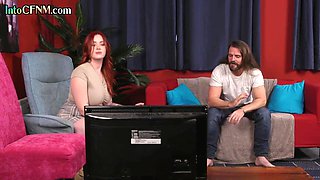 CFNM femdom British ladies suck and jerk cock in group