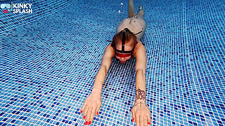 Underwater Submission Ball Gag & Blindfolded Prey