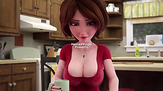 Cass's Morning Ritual: Coffee, Cereal, and Cock Under the Table