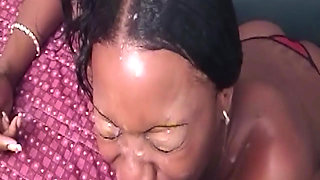 Mature MILF Drenches Big Cock in Sloppy Spit
