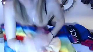 Blonde plays at home: Amateur, Fansly  Cam Porn