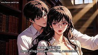Gap Moe Glasses Beautiful Woman, the Private Study Session in the Library Super Temptation Episode 2 Ai-generated
