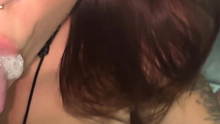 Sucking Dick Wet in Bathroom at Work