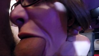Horny perky redhead teen gives hot blowjob in POV
