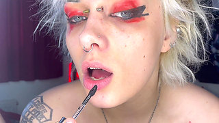 Blowjob Boyfriend Birthday Sloppy Deepthroat Lipstick Spit
