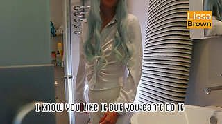 Stepmommy Wets Her Blouse and Yoga Pants in the Shower