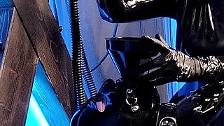 Breathplay Where a Slave Has to Drink His Mistress's Watter.