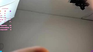 Tattood shemale tranny plays with ass during masturbation