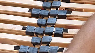 The Crazy Professor - a Sucking Doll Under His Bed Sucks His Cock Till the Cum Drips Over Her Lips