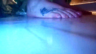 Shower Giantess: Colossal Bare Feet in the Rain