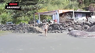 Hot Girls Take off Their Clothes on a Deserted Beach