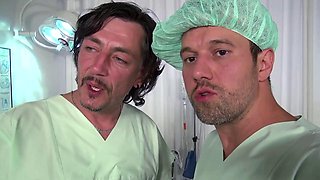 Titus Steel and Dieter Von Stein Pound Pussy in Lesbian Hospital Threesome