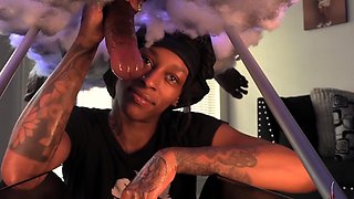 Interracial glory hole facial