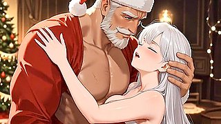 Naughty Santa Punishes Submissive Mrs. Claus On Christmas Night - Hentai Anime