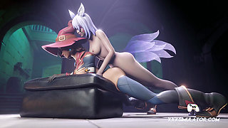 Kiriko's Intense Futa Thrusts Leave DVA Moaning Until the Creamy Double Finish