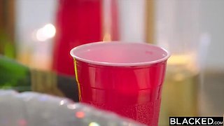 Blonde Blake Blossom takes huge BBC in wild vacation sex - creampie, doggystyle & titty fuck