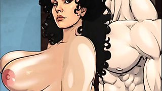 Modest BBW Housewife Gets Fucked in Shower by Muscular Guy with Huge Dick – Anime Cartoon