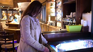 -BralessForever.com- Hotwife Veerle - Flashing in the