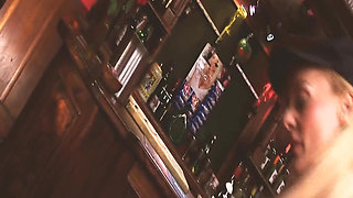 Enjoyable Boobs Scene 4: Blonde Big-bootied and Big-titted MILF in Lingerie Fucking Hard in the Bar