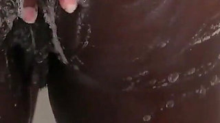 In the Bath Rubbing My Ass Riding Dildo