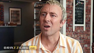 Brazzers - fabulous Kira Noir escapes bland bf for a steamy encounter with a hot waiter