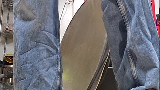 Pissing on Quilt, in Bin, in Jeans, in Panties on Floor - 3 Vids