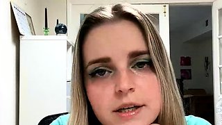 Busty curly brunette with big boobs fucks on couch