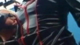 Dominating gas mask man