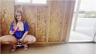 Blonde Milf With Big Tits And Glasses Enjoys Exhibitionist Masturbation And Dirty Talks