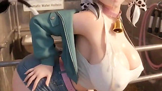 Cow Girl Needs to Be Milked or Does She Want to Milk You?